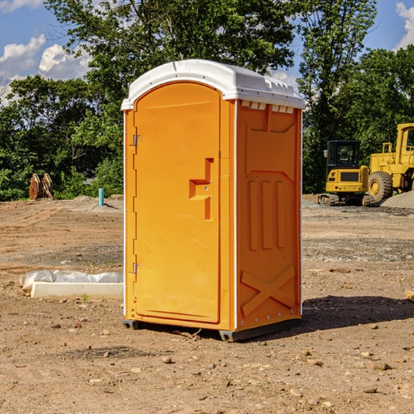 how often are the porta potties cleaned and serviced during a rental period in New Town